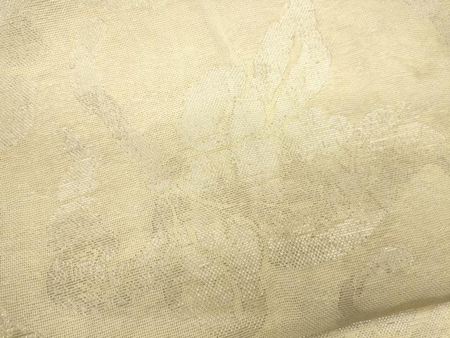 平和屋着物*夏物 六通柄 本袋帯 花唐草文 銀糸 正絹 逸品 CAAU4124eg