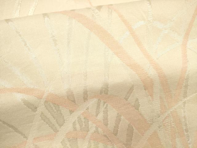 平和屋着物*夏物 六通柄袋帯 流水草木文 銀糸 正絹 逸品 CAAU4252eg