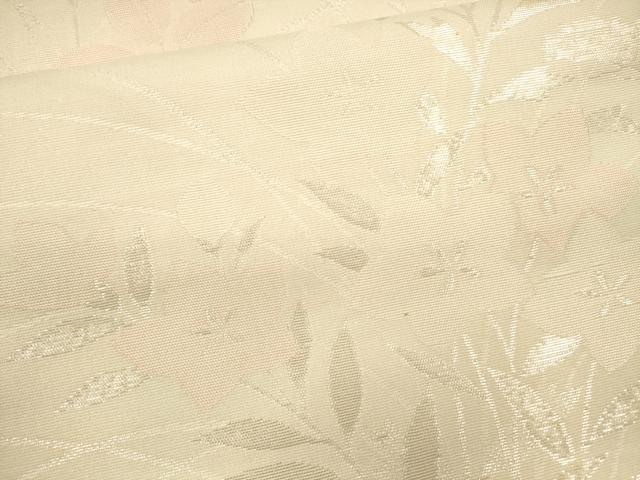 平和屋着物*夏物 六通柄袋帯 秋草文 銀糸 正絹 逸品 CAAU4319eg