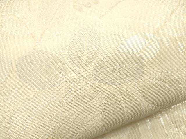 平和屋着物*夏物 六通柄袋帯 草花文 銀糸 正絹 逸品 CAAU4341eg