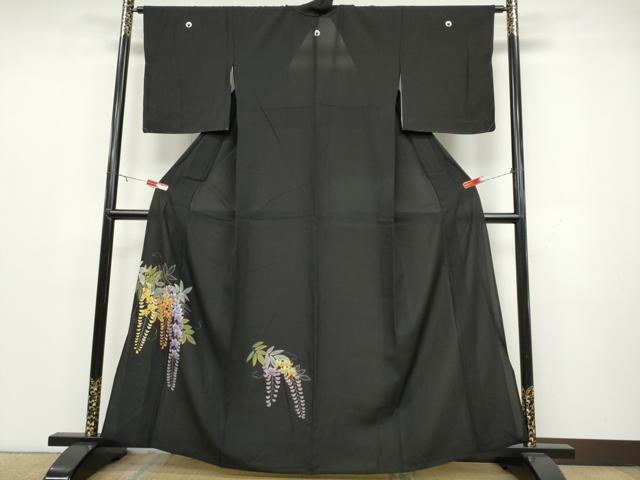 平和屋着物*夏物 黒留袖 絽 藤花房 金彩 正絹 逸品 未使用 CAAU4591ut
