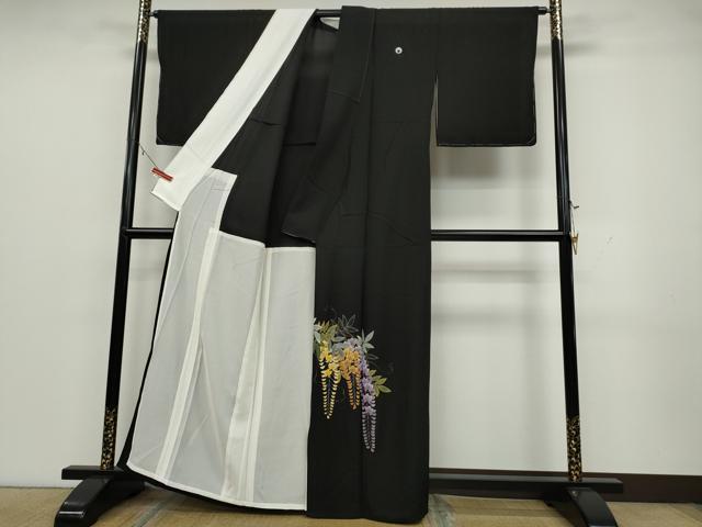 平和屋着物*夏物 黒留袖 絽 藤花房 金彩 正絹 逸品 未使用 CAAU4591ut