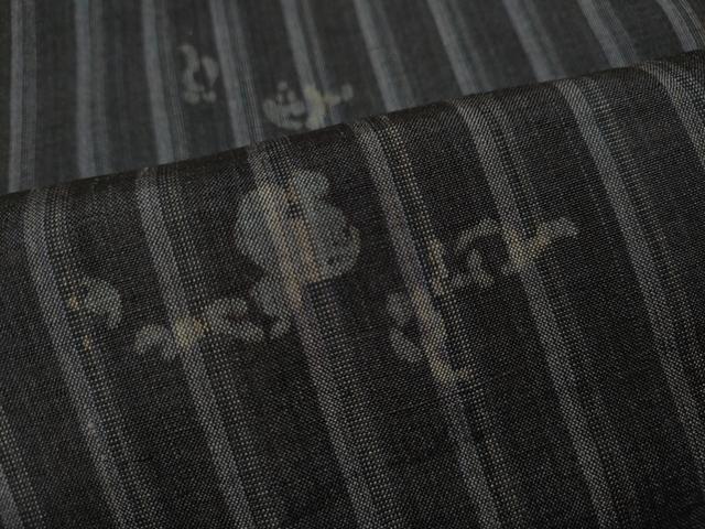 平和屋着物▽上質な紬 単衣 吉祥間道 正絹 逸品 CAAU4641ut