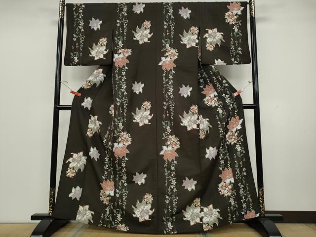 平和屋着物▽小紋 単衣 舞花間道 洗える着物 CAAU4758ut