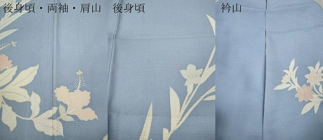 平和屋着物*極上 創業460年・千總 夏物 訪問着 絽 駒刺繍 草花文 銀彩 正絹 逸品 CAAU4787ut
