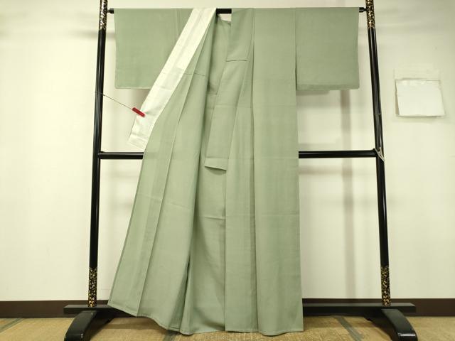 平和屋着物*夏物 色無地 絽 山葵色 正絹 逸品 未使用 CAAU5600vp