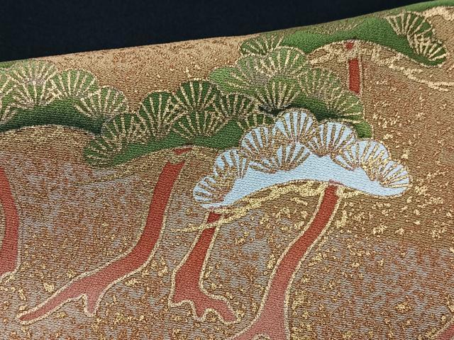 平和屋着物■豪華黒留袖 駒刺繍 浜松文 金彩 正絹 逸品 CAAU6582xe