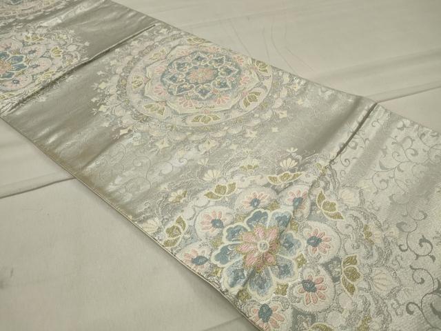 平和屋着物◎六通柄袋帯 唐織 正倉院花文 金銀糸 正絹 逸品 CAAU7662in