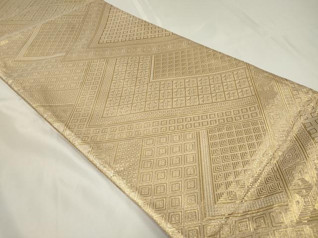平和屋着物◎佐賀錦 両面 六通柄袋帯 道長吉祥文 金糸 正絹 逸品 CAAU7670in