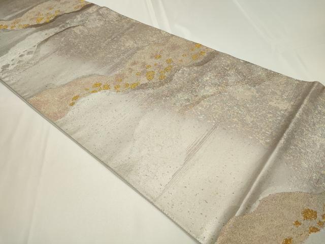 平和屋着物◎六通柄袋帯 道長箔散らし 金銀糸 引箔 正絹 逸品 CAAU7699in