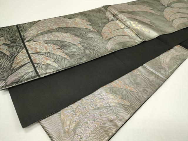 平和屋着物◎六通柄袋帯 孔雀羽文 金銀糸 鈴乃屋扱い 正絹 逸品 CAAU7751in