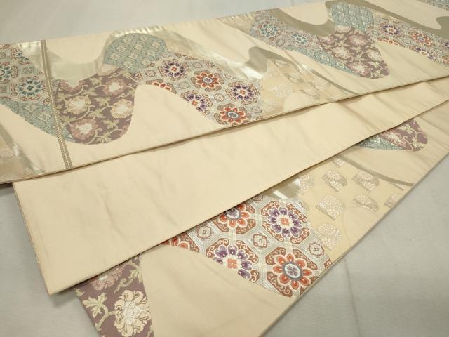 平和屋着物◎六通柄袋帯 唐織 流水蜀江花文 金銀糸 正絹 逸品 CAAU7999in