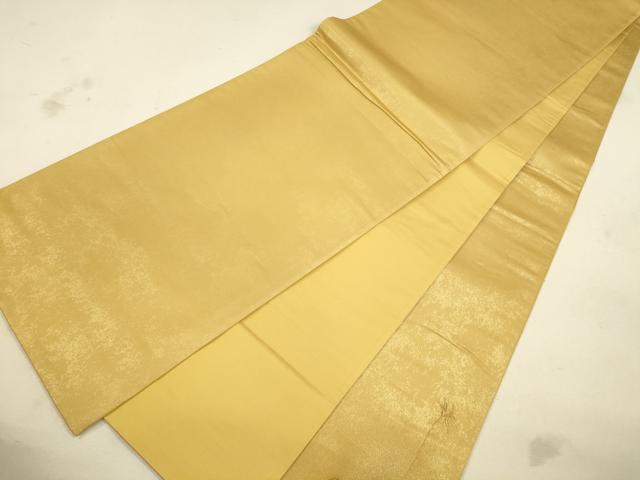 平和屋着物◎太鼓柄袋帯 螺鈿 草花文 金彩 引箔 正絹 逸品 CAAU8576ft
