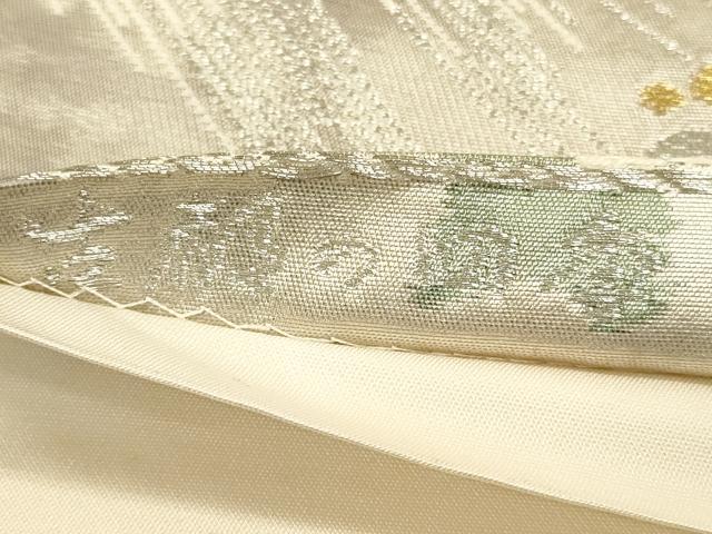 平和屋着物◎六通柄袋帯 古都の四季 荒波文 錦引箔 正絹 逸品 CAAU8768ft