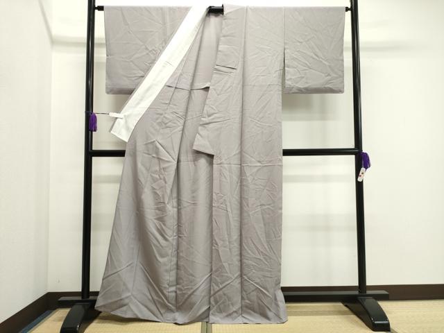 平和屋着物*夏物 色無地 絽 作家物 泥染め 潤色 反端付き 正絹 逸品 未使用 CAAU8936gh