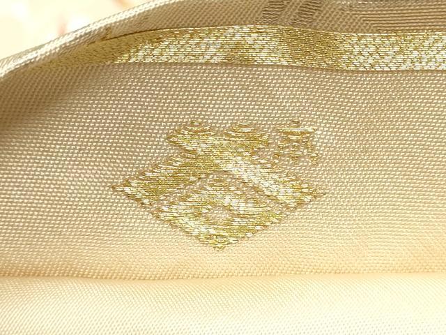 平和屋着物●西陣の名門 本家加納 六通柄袋帯 花鳥文 金糸 正絹 逸品 CAAU9591hy