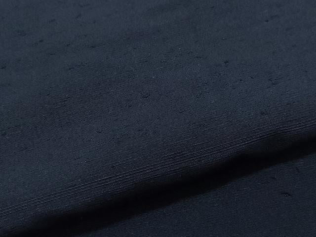 平和屋着物●男性 紬 アンサンブル 濃紺色 正絹 逸品 CAAU9657vf
