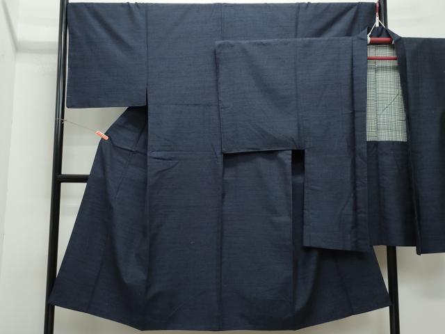 平和屋着物●男性 結城紬 アンサンブル 杢 正絹 逸品 CAAU9660vf