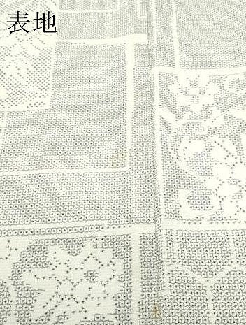 平和屋着物●本塩沢 110亀甲 色紙亀甲花唐草文 正絹 逸品 CAAU9709vf