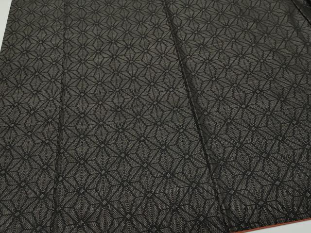 平和屋着物●本場大島紬 麻の葉文 正絹 逸品 CAAU9736vf