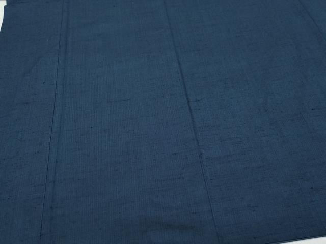 平和屋着物●男性 紬 アンサンブル 藍鉄色 正絹 逸品 CAAU9940vf