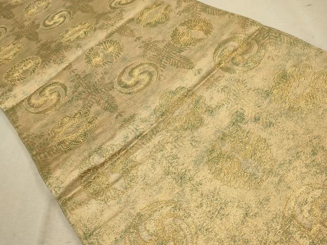 平和屋着物◎六通柄袋帯 吉祥丸文 金糸 正絹 逸品 CAAV0361qe