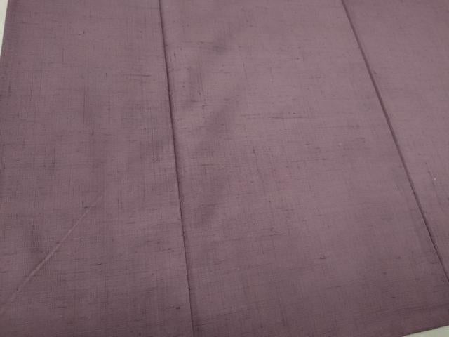 平和屋着物▽上質な紬 単衣 色無地 二藍色 正絹 逸品 CAAV0971ou
