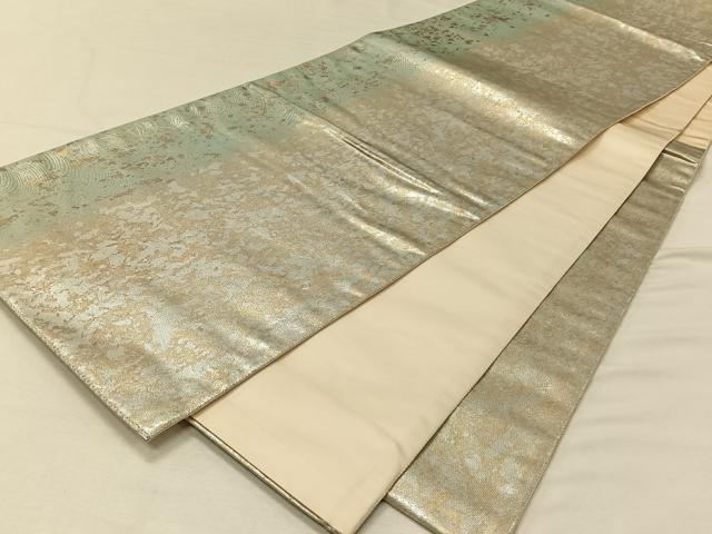 平和屋着物◎六通柄袋帯 立波霞文 引箔 正絹 逸品 CAAV1961qv