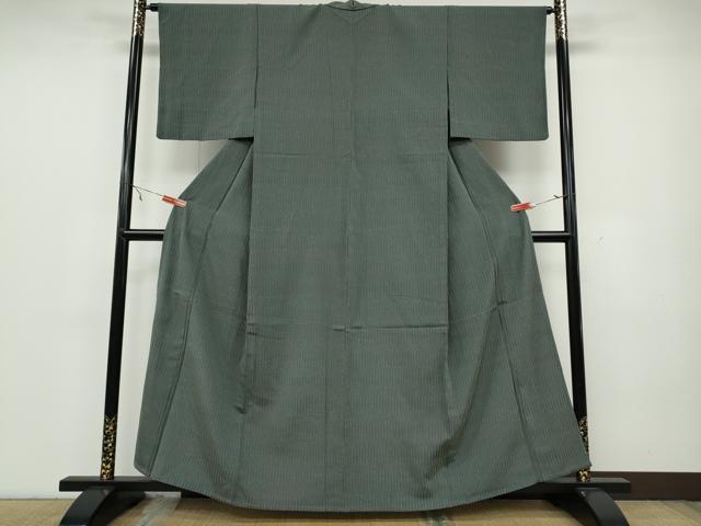 平和屋着物▽上質な紬 単衣 吉祥間道 正絹 逸品 CAAV3184ut