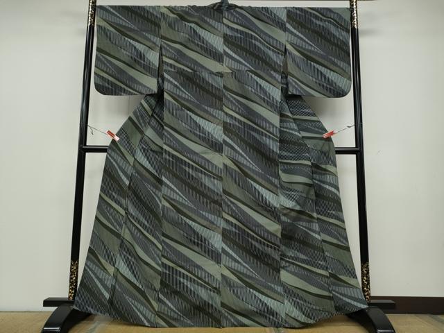 平和屋着物▽小紋 単衣 吉祥文 洗える着物 CAAV3187ut