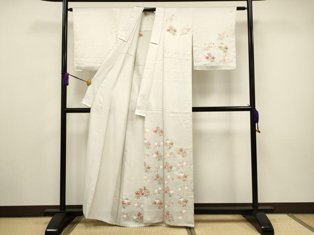 平和屋着物▽中国三大刺繍 スワトウ刺繍 訪問着 単衣 作家物 橘 枝梅文 金糸 正絹 逸品 CAAV3718dy
