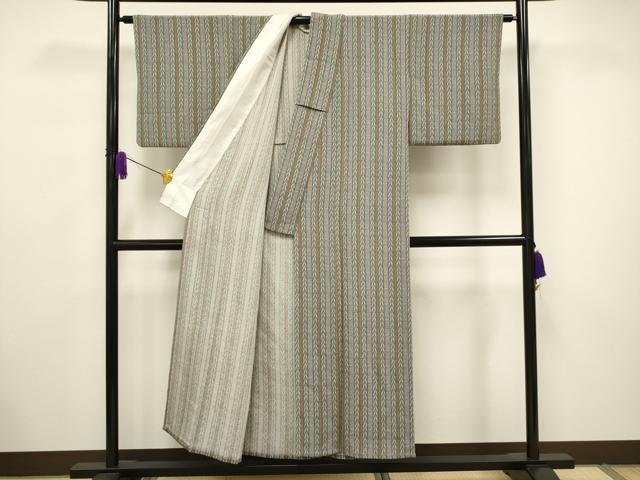 平和屋着物▽上質な小紋 単衣 吉祥間道 鬼しぼ縮緬 正絹 逸品 CAAV3724dy
