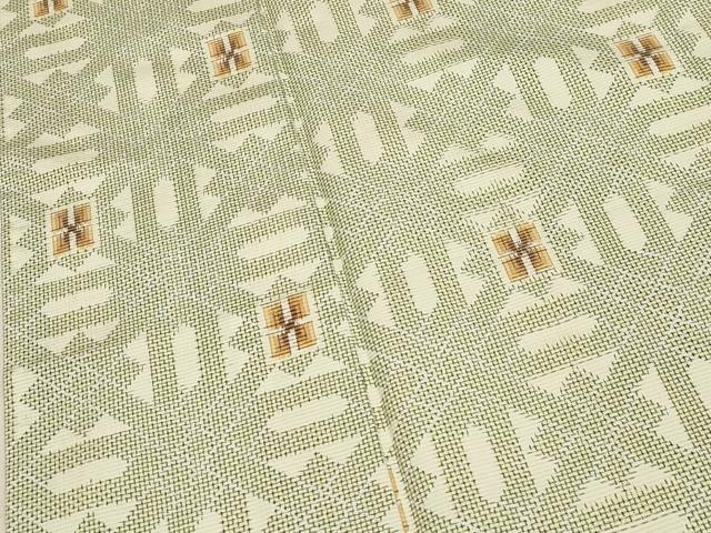 平和屋着物▽上質な紬 単衣 吉祥文 正絹 逸品 CAAV3725dy