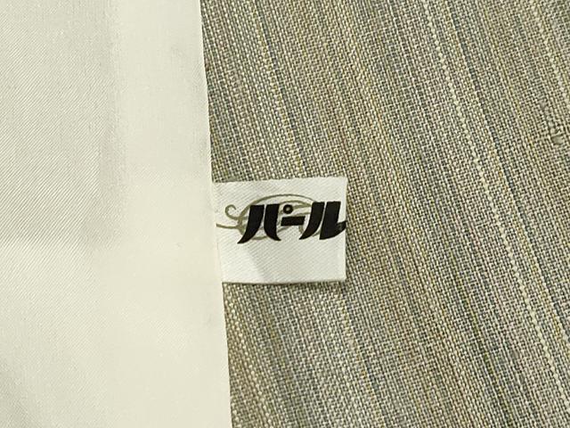 平和屋着物▽訪問着 単衣 紬地 横段草花文 正絹 逸品 CAAV3760dy