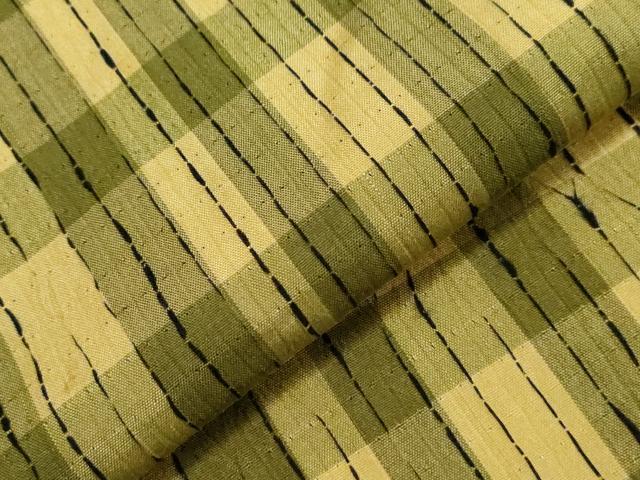 平和屋着物▽上質な紬 単衣 杢目絞り 杢目文 正絹 逸品 CAAV3772dy