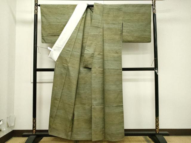 平和屋着物▽上質な紬 単衣 霞文 正絹 逸品 CAAV3775dy
