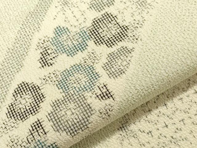 平和屋着物▽本塩沢 単衣 吉祥花文 正絹 逸品 CAAV3779dy