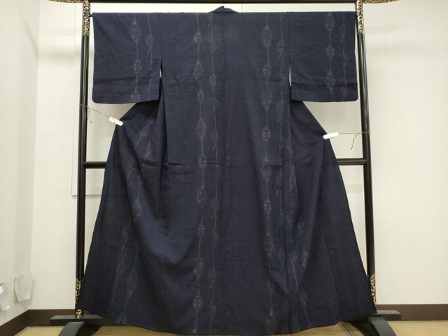 平和屋着物▽結城縮 単衣 吉祥文 正絹 逸品 CAAV3780dy