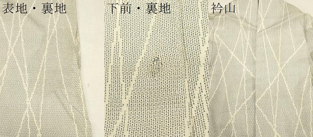 平和屋着物▽本塩沢 単衣 110亀甲 吉祥文 正絹 逸品 CAAV3798dy