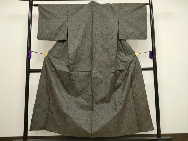 平和屋着物▽本場大島紬 単衣 7マルキ 吉祥文 正絹 逸品 CAAV3888dy