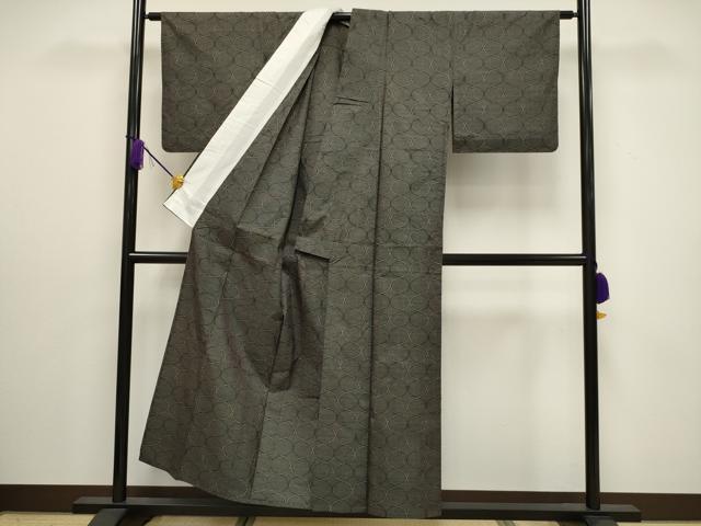 平和屋着物▽本場大島紬 単衣 7マルキ 吉祥文 正絹 逸品 CAAV3888dy