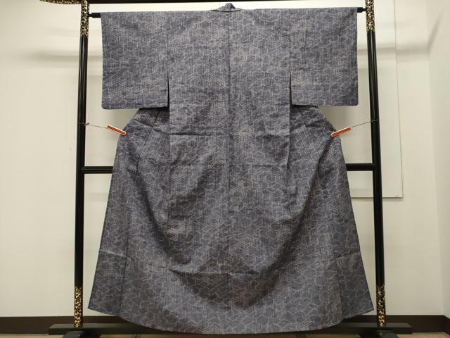 平和屋着物▽上質な紬 単衣 吉祥文 正絹 逸品 CAAV3905dy
