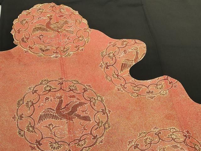 平和屋着物■豪華黒留袖 駒刺繍 道長花鳥文 正絹 逸品 CAAV4283in
