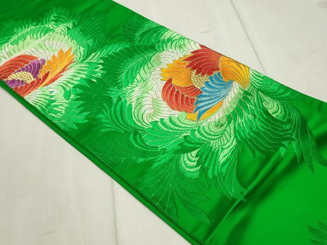 平和屋着物◎六通柄袋帯 唐織 牡丹文 金糸 正絹 逸品 CAAV4303in