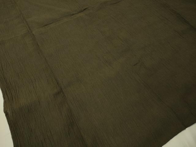 平和屋着物*夏物 小千谷ちぢみ 赤墨色 麻 逸品 CAAV4651vp