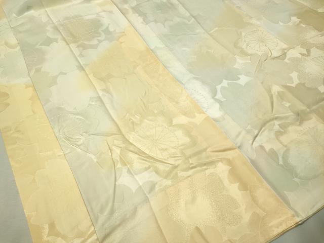 平和屋着物●振袖用長襦袢 無双仕立て 舞桜地紋 暈し染め 半衿刺繍 正絹 逸品 CAAV4691vp