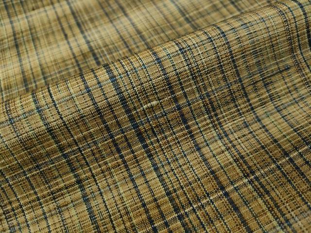 平和屋着物●上質な紬 格子柄 正絹 逸品 CAAV4705vp
