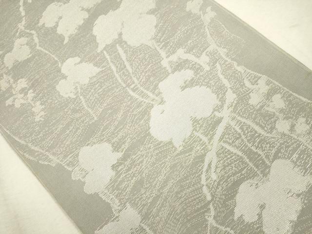 平和屋着物*夏物 西陣 六通柄 本袋帯 蔦の葉文 銀糸 正絹 逸品 CAAV4845eg