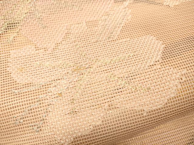 平和屋着物*夏物 太鼓柄袋帯 芝花文 金銀糸 正絹 逸品 CAAV5149eg