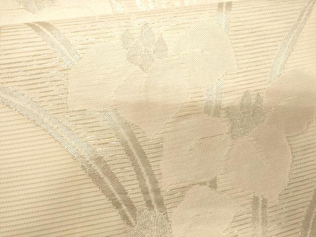 平和屋着物*夏物 六通柄袋帯 杜若 銀糸 正絹 逸品 CAAV5173eg